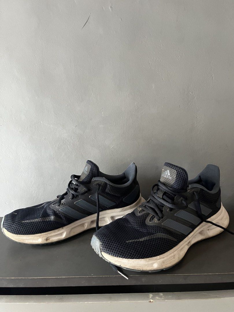 Adidas Running Shoes Size US 7.5 Black Grey (Category: Sneakers) located in Paranaque City. Submitted by midnightsky777 (Listing ID 1466592111, Image 2). Description: - Brand: Adidas - Color: Black and Grey - Size: US 7.5 / UK 7 / FR 40 2/3 (255 mm) - Condition: Pre-loved, ~7/10 with normal wear on soles and uppers - Origin: Made in Indonesia - Ideal for: Running, gym workouts, or everyday casual use.