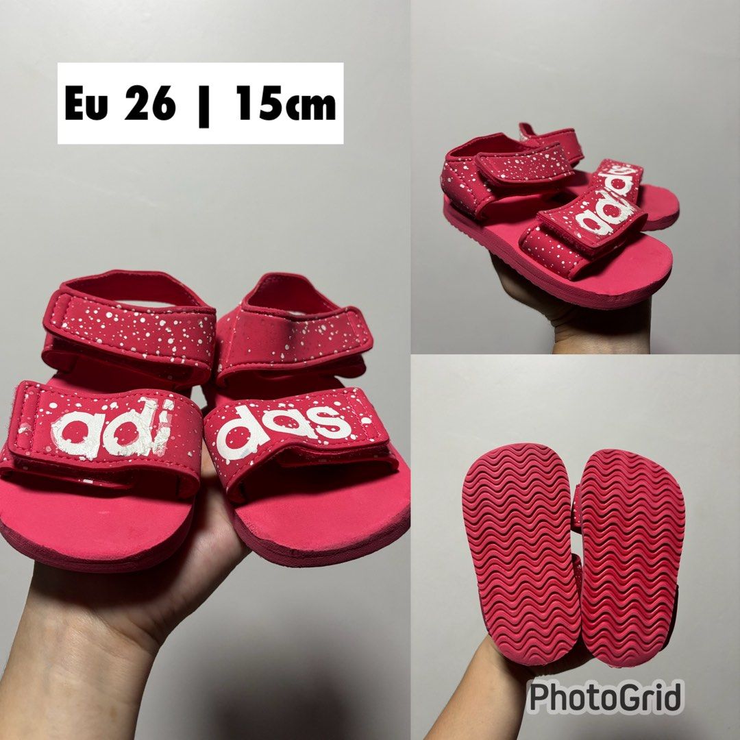 Adidas sandal (15cm) (Category: Babies & Kids Fashion) located in Imus. Submitted by littlebooythriftstore (Listing ID 1466750040, Image 1). Description: Bacoor.