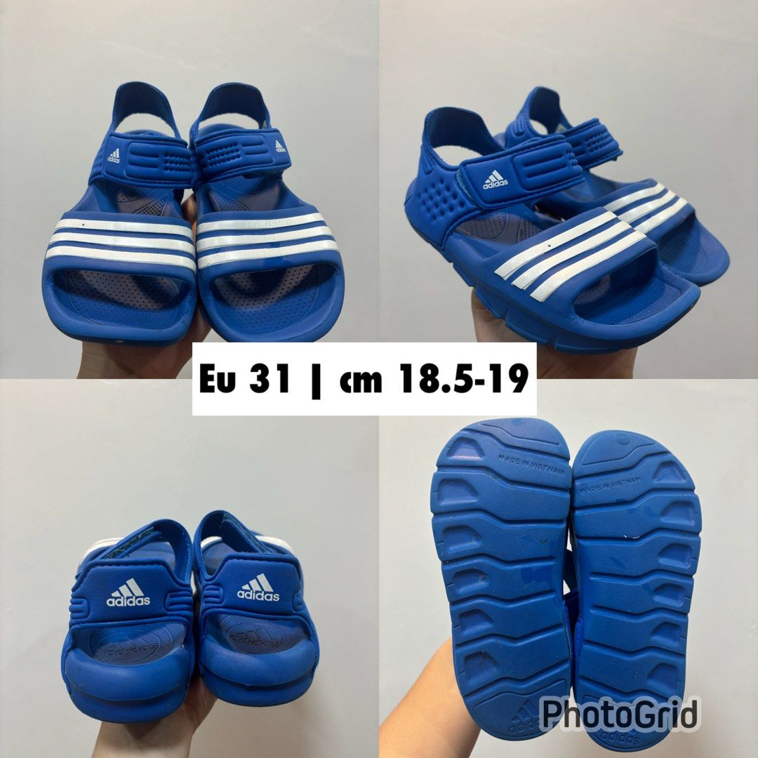 Adidas sandal (18.5-19cm) (Category: Babies & Kids Fashion) located in Imus. Submitted by littlebooythriftstore (Listing ID 1466753204, Image 1). Description: Bacoor.