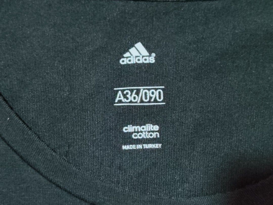 Adidas Shirt (Category: Activewear) located in General Santos City (Dadiangas). Submitted by alfredanth42291 (Listing ID 1466612308, Image 2). Description: ADIDAS COTTON SHORT SLEEVE black womens S-M (W-17 L-25) -70% cotton -30% polyester ✓excellent condition 235.