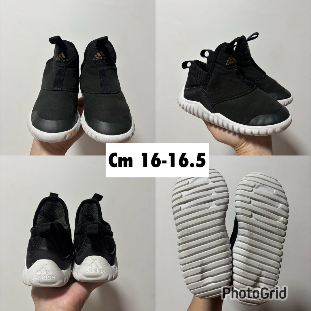 Adidas shoes (16-16.5cm) (Category: Babies & Kids Fashion) located in Imus. Submitted by littlebooythriftstore (Listing ID 1466751894, Image 1). Description: Bacoor.