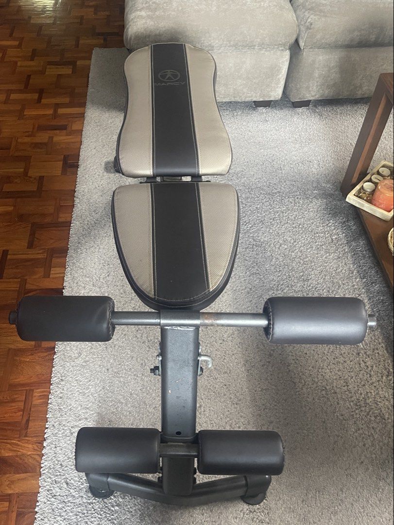 Adjustable Bench plus Additional equipments (Category: Weights & Dumbbells) located in Makati City. Submitted by mathew.cloud (Listing ID 1466593229, Image 1). Description: Items include: 1 Adjustable Bench 1 Arm blaster 1 pair of push up bar 1 Adjustable dual-spring wrist and forearm developer 1 33cm grid foam roller.