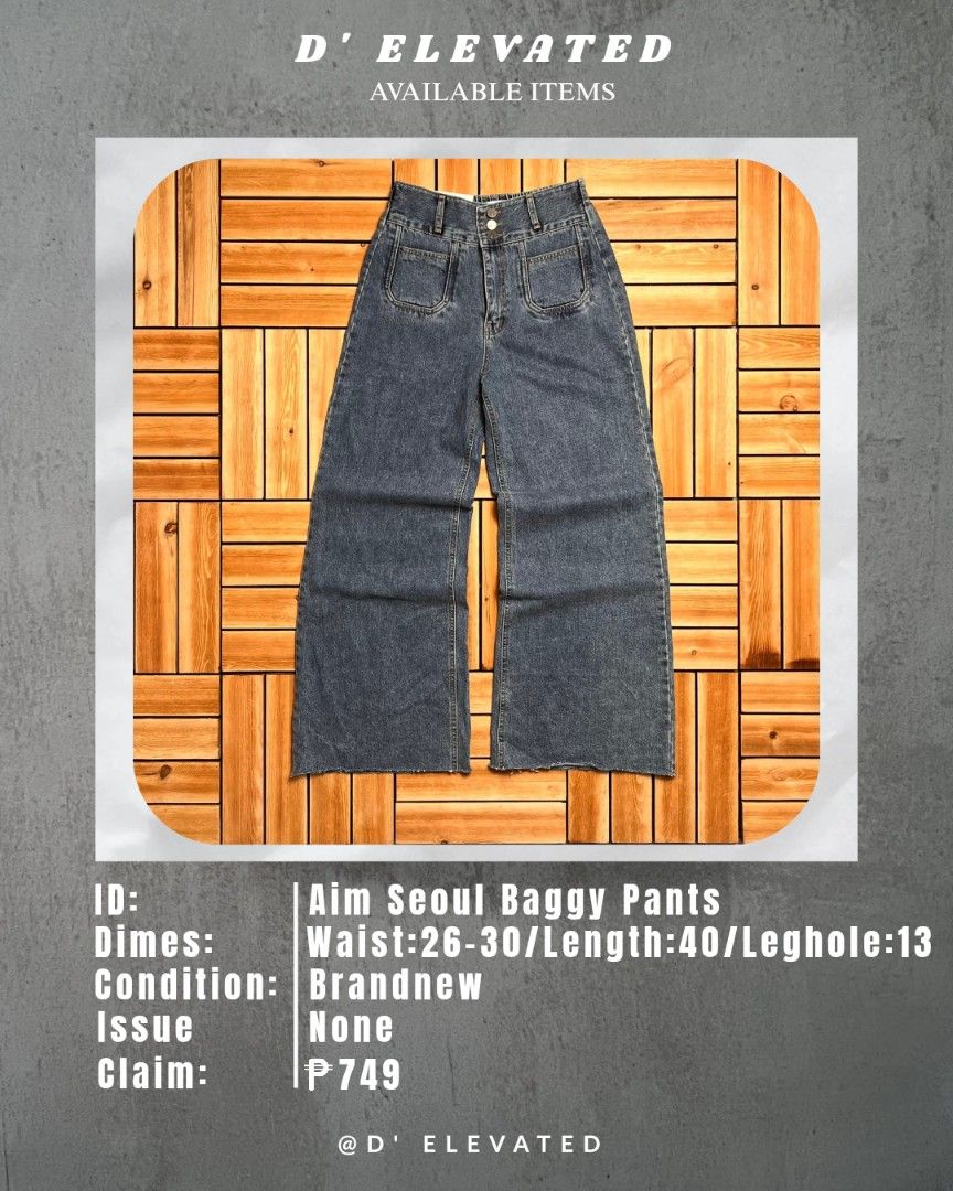 AIM SEOUL BAGGY PANTS (Category: Jeans) located in Floridablanca. Submitted by d_elevated (Listing ID 1466608797, Image 1). Description: Korean Brand made in kore brandnew.