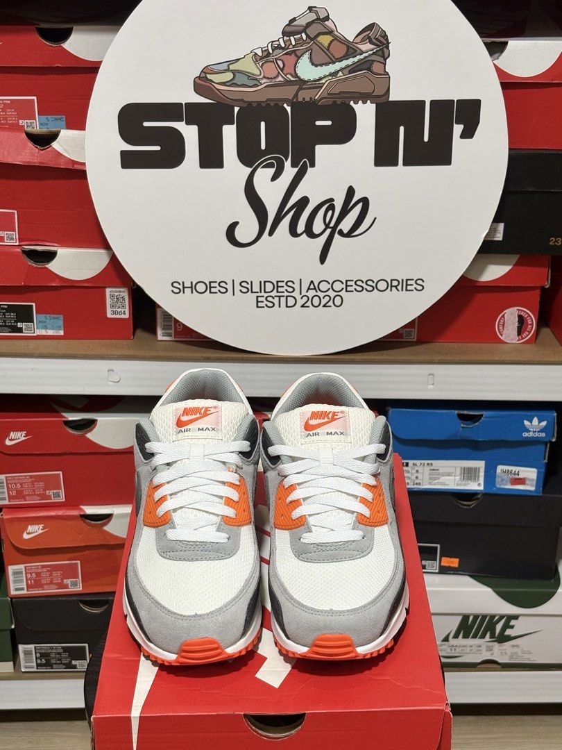 AIR MAX 90 'SAFETY ORANGE' (Category: Sneakers) located in Makati City. Submitted by ilovestopnshop20 (Listing ID 1466718091, Image 2). Description: I N S T O C K🚨 AIR MAX 90 'SAFETY ORANGE' Size Available: 8/8.5/9.5/10 US Men ✅NOW: ₱4,495 ❌SRP: ₱6,595 ON HAND & READY TO SHIP! 📍LOCATION: BRGY KARUHATAN VALENZUELA CITY MOP • GCASH, BDO, BPI MOD • Lalamove, J&T Express, GOGO XPRESS, LBC COD or COP ALL ITEMS ARE BRANDNEW AND LEGIT💯✔️ *Prices are 