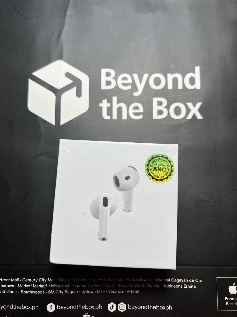 AirPods 4 with ANC – Good Condition (Category: Headphones & Headsets) located in Manila. Submitted by jmph_ (Listing ID 1466738393, Image 1). Description: AirPods 4 with ANC – Good Condition ✔️ AirPods 4 with Active Noise Cancellation (ANC) ✔️ Not sealed / opened item ✔️ Good condition ✔️ Clear and quality sound ✔️ ANC feature for a more immersive listening experience ✔️ Perfect for music, calls, videos, and everyday use 📦 Item is in good condit