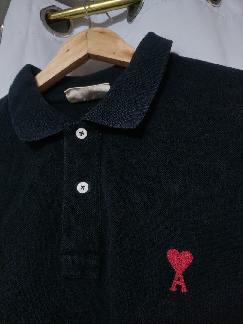 AMI POLO SHIRT (Category: Activewear) located in Manila. Submitted by liljhayvillanueva (Listing ID 1466717337, Image 2). Description: AMI POLO SHIRT SIZE M COLORATE BODY 9/10 COLORATE COLLAR 8/10 NO PINHOLE OR HOLE.