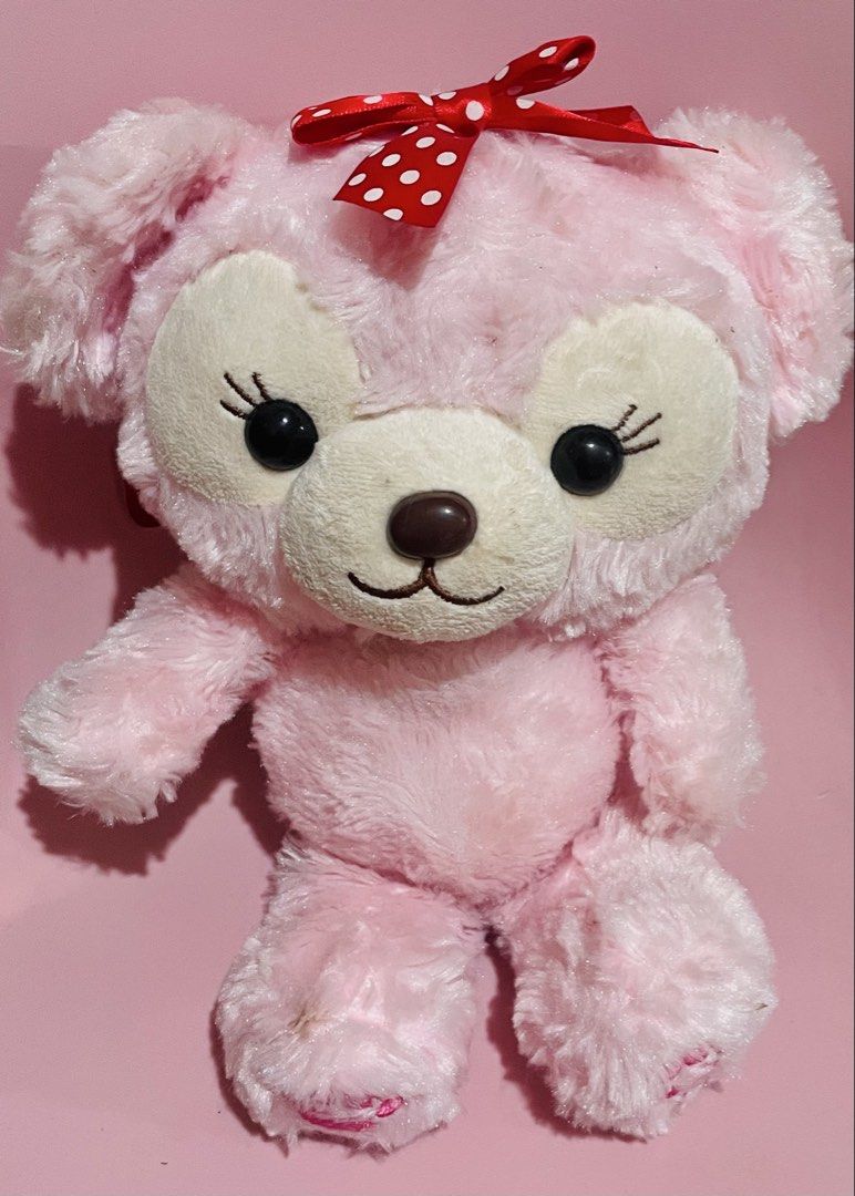 Amuse Classical Pink Bear (Category: Plushies & Soft Toys) located in Pasig City. Submitted by babystarcandykoo (Listing ID 1466693896, Image 1). Description: - Adorable fluffy pink bear plush with soft textured fur - Features a mini zipper storage pouch on the back - Cute pink heart paw prints on the feet and a red ribbon on top - Comes with a silver ball chain to hang easily on bags or keys - Great as a gift, accessory, or cute collectible.
