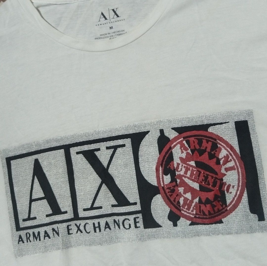 ARMANI EXCHANGE (Category: Formal Shirts) located in Veruela. Submitted by ivytalibo62410 (Listing ID 1466361366, Image 3). Description: ARMANI EXCHANGE A/X Men's tees ▪️ Size medium ▪️ 20 x 29 on tape ▪️ Excellent condition ▪️ Wash & fabcon Ready to wear ▪️ No issues 650 + Shipping fee 🚘 LOC. Veruela AGUSAN DEL SUR 📍.