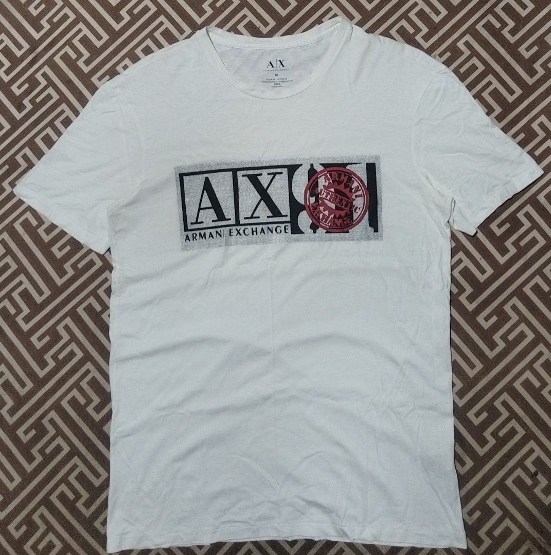 ARMANI EXCHANGE (Category: Formal Shirts) located in Veruela. Submitted by ivytalibo62410 (Listing ID 1466361366, Image 2). Description: ARMANI EXCHANGE A/X Men's tees ▪️ Size medium ▪️ 20 x 29 on tape ▪️ Excellent condition ▪️ Wash & fabcon Ready to wear ▪️ No issues 650 + Shipping fee 🚘 LOC. Veruela AGUSAN DEL SUR 📍.