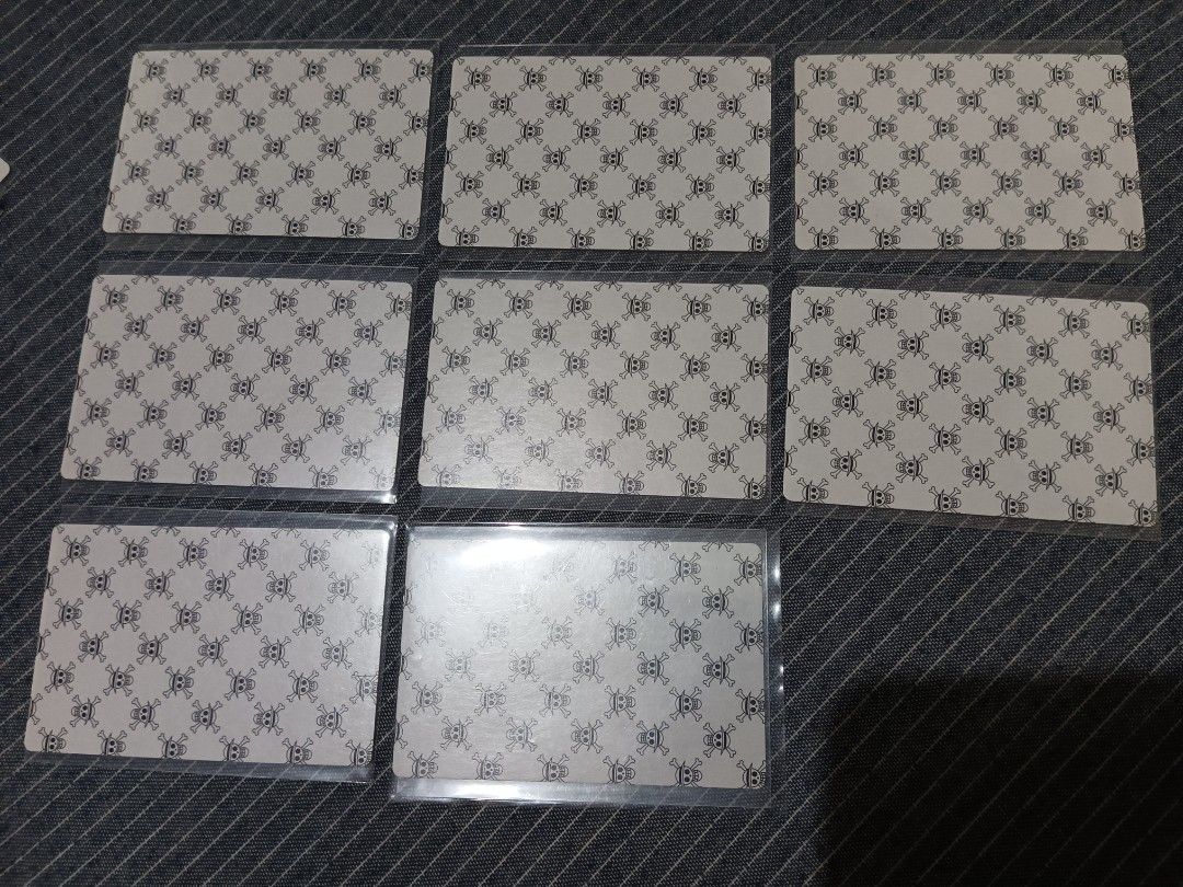 Assorted characters (Category: Raw Singles) located in Manila. Submitted by glique30 (Listing ID 1466620263, Image 2). Description: ONE PIECE CARDS 8PCS for only P550 .