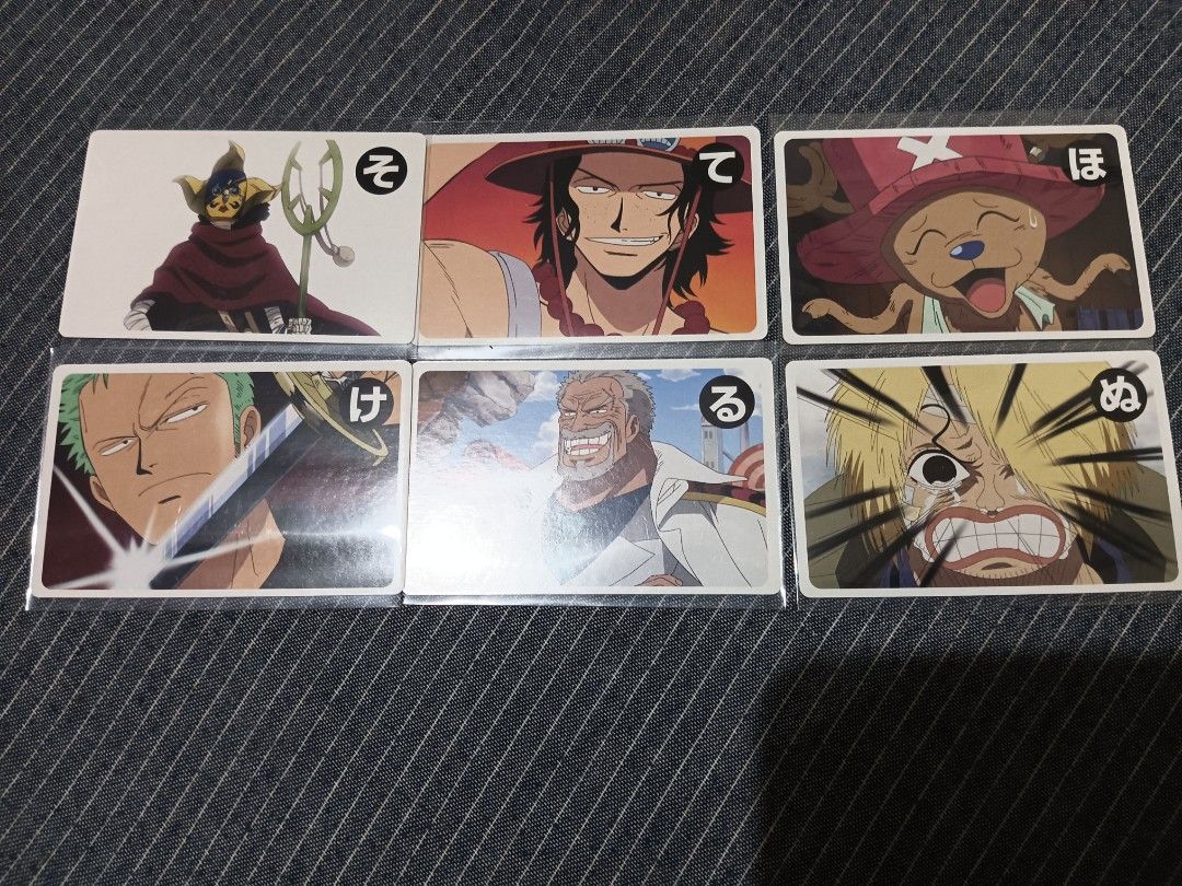 Assorted characters (Category: Raw Singles) located in Manila. Submitted by glique30 (Listing ID 1466620497, Image 1). Description: One Piece cards 6pcs for only P300.