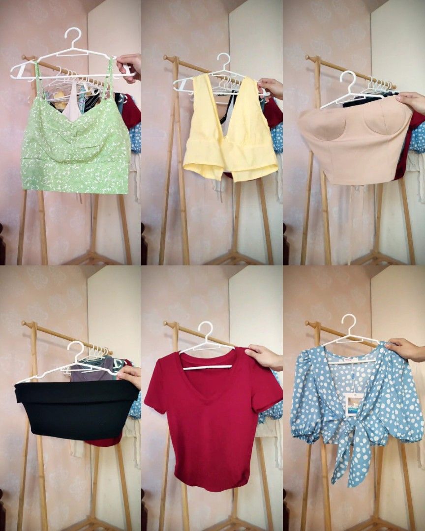 Assorted Women Tops and Blouses Bundle - 14 items (Category: Blouses) located in Jaen. Submitted by roxantiago (Listing ID 1466738236, Image 2). Description: - Massive bundle of women's tops for sale - Includes crop tops, tank tops, casual tees, and blouses - Features various colors, patterns, and styles - Great for mixing and matching daily outfits - All pieces in good shape and ready to wear - Perfect for refreshing your wardrobe all at once xs