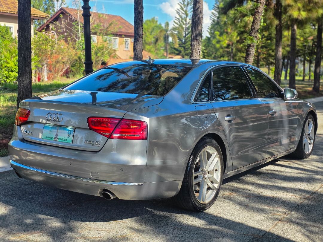 Audi A8L 3.0 V6 (Category: Used Cars) located in Las Pinas. Submitted by r91cars (Listing ID 1466648191, Image 3). Description: 2011 Audi A8L Long-wheel Base VIP Luxury Sedan Local PGA 3.0L V6 Diesel Engine Automatic Transmission 59K Mileage Well Maintained - 20" OEM Wheels - Bose Premium Speaker - Vacuum Doors - VIP Seats Asking 680K Slightly negotiable Viewing: Amore at Portofino near Evia Mall Daang Hari and MCX Exit.