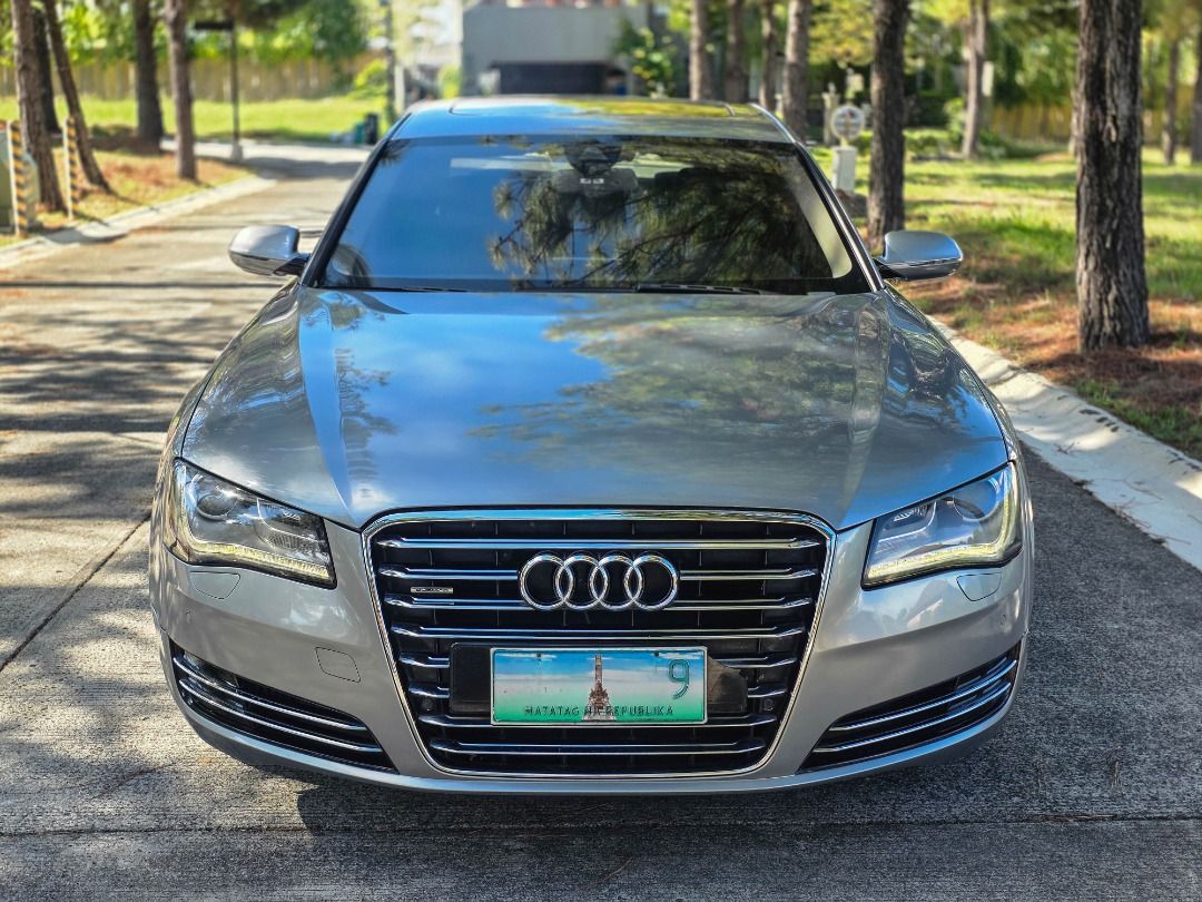 Audi A8L 3.0 V6 (Category: Used Cars) located in Las Pinas. Submitted by r91cars (Listing ID 1466648191, Image 1). Description: 2011 Audi A8L Long-wheel Base VIP Luxury Sedan Local PGA 3.0L V6 Diesel Engine Automatic Transmission 59K Mileage Well Maintained - 20" OEM Wheels - Bose Premium Speaker - Vacuum Doors - VIP Seats Asking 680K Slightly negotiable Viewing: Amore at Portofino near Evia Mall Daang Hari and MCX Exit.