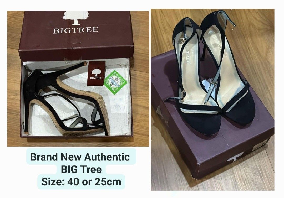 💯Auth Big Tree Heels (Category: Heels) located in Makati City. Submitted by brandedshopoffers (Listing ID 1466597295, Image 1). Description: 💯Authentic Big Tree heels condition sold as is Size: 40 or 24-25cm Price: 600.