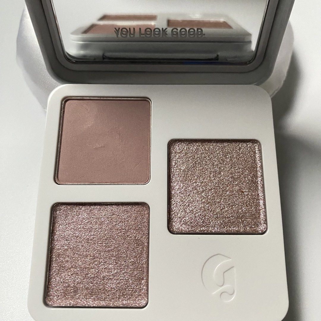 [AUTHENTIC] Glossier Monochromes Essential Eyeshadow Trio Palette (Mist) (Category: Makeup) located in Midsayap. Submitted by someones_attic (Listing ID 1466716315, Image 2). Description: ⤿shade: mist (dusty lavender / cool lilac) ⤿net wt: 3.9 g | 0.12 oz ▹brand new & unswatched ▹note: however, the outer case shows minor light surface scratches / corner wear along the edges from handling/storage and the mirror’s plastic protective seal has been r