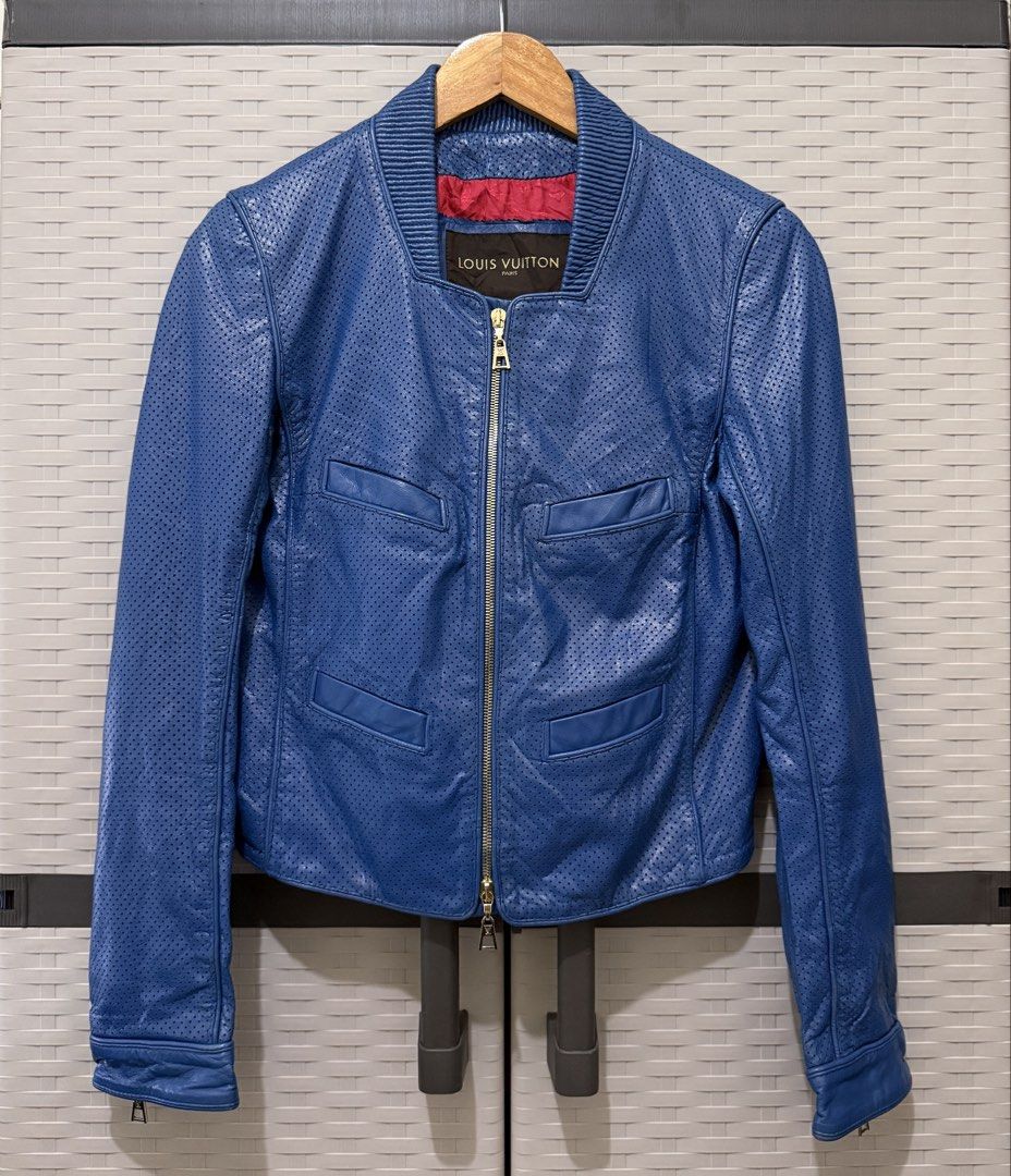 Authentic Louis Vuitton Leather Jacket (Category: Luxury Apparel) located in Santa Cruz. Submitted by hongkongmarketph (Listing ID 1466705895, Image 1). Description: authentic very good condition very presentable some sign of usage, unnoticeable, not major size 38 17 width / 21 length .