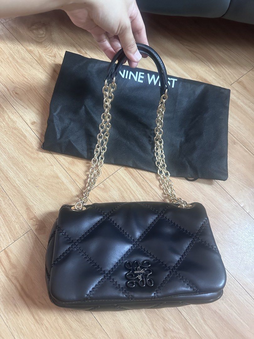 Authentic Nine West quilted chain strap shoulder/crossbody bag Chanel Dior YSL (Category: Shoulder Bags) located in General Trias. Submitted by absolutefab (Listing ID 1466617270, Image 2). Description: ‼️General Trias Cavite Loc‼️ Once used Can pass as new ₱3995 retail price Bought at MOA with dustbag Price is negotiable if sure buyer RFS- Declutter.