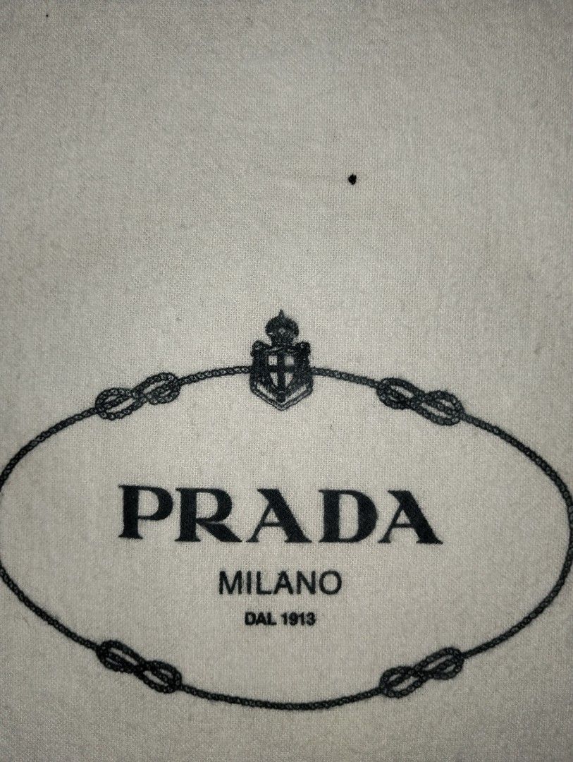 Authentic PRADA DUST BAG DUSTBAG (Category: Luxury Accessories) located in Zamboanga. Submitted by luxuryaccessories_ella.2022 (Listing ID 1466684312, Image 2). Description: Authentic 👉sign of used ( see last pic) 👉sized by cm ( centimeters) 👉 already wash 👉add sf 👉Loc po is Mindanao 👉 shipping thru J &T add 89 sa sf 👉MOP:Gcash or BPI.