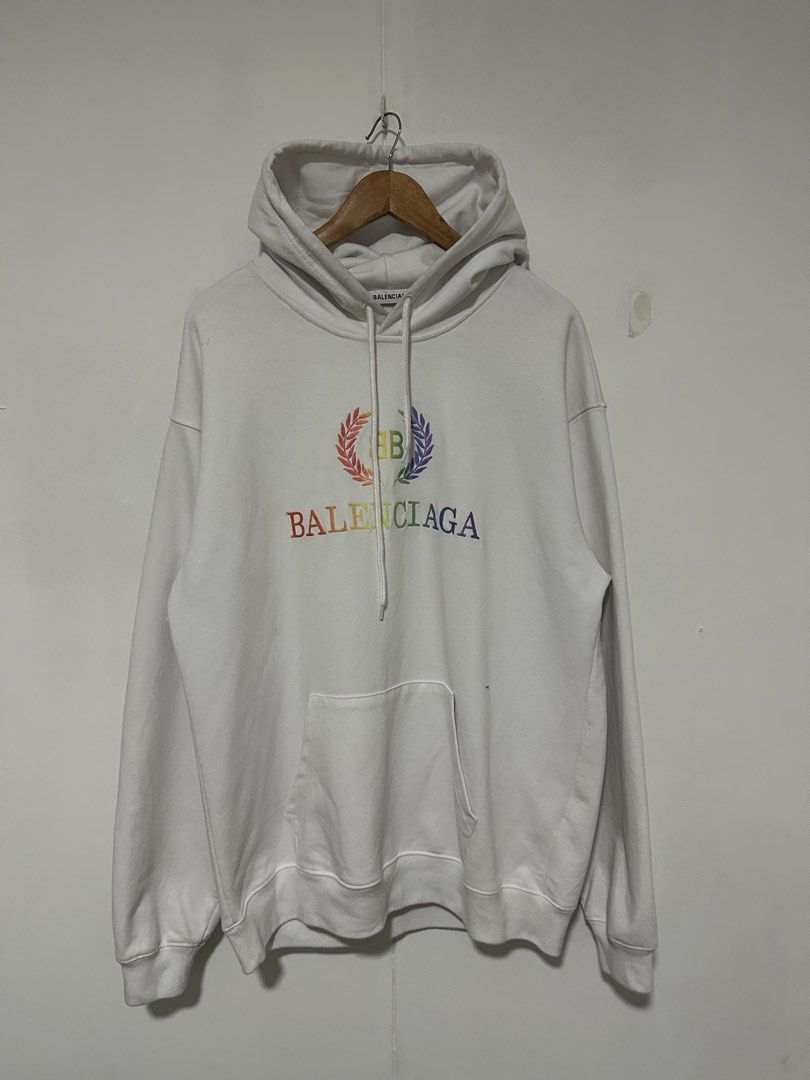 Balenciaga Hoodie (Category: Coats, Jackets and Outerwear) located in Las Pinas. Submitted by archimedes.joaquin (Listing ID 1466757123, Image 1). Description: Good as new condition - 9.5/10 color rate - embroidered logo M on tag 24” width 30” length ( XL fit ) - No issue.