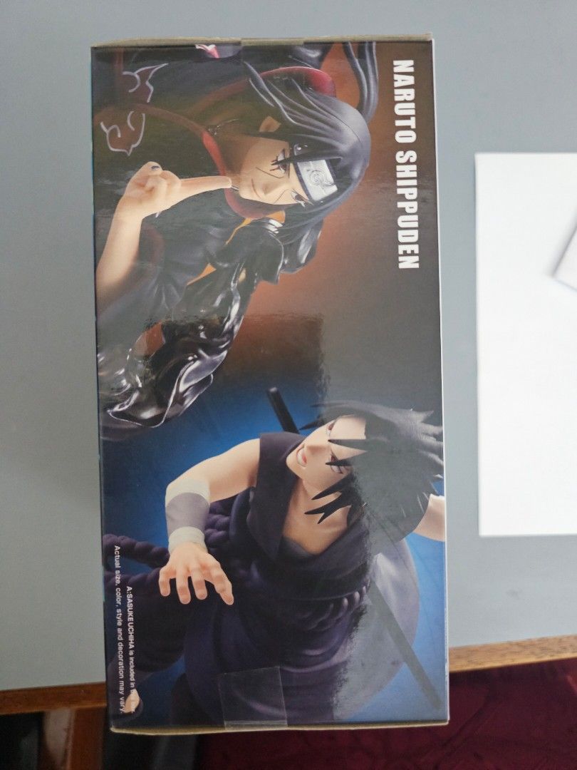 Bandai Namco - Sasuke Uchiha Ver A. (Category: Figurines & Statues) located in Paranaque City. Submitted by pumpkin_spice98 (Listing ID 1465890926, Image 3). Description: WTS: Bandai Banpresto - Naruto Shippuden Sasuke Uchiha Ver A - Brandnew ONHAND - Box condition is good but it came with a slight inperfection - minor cardboard lift on one corner..