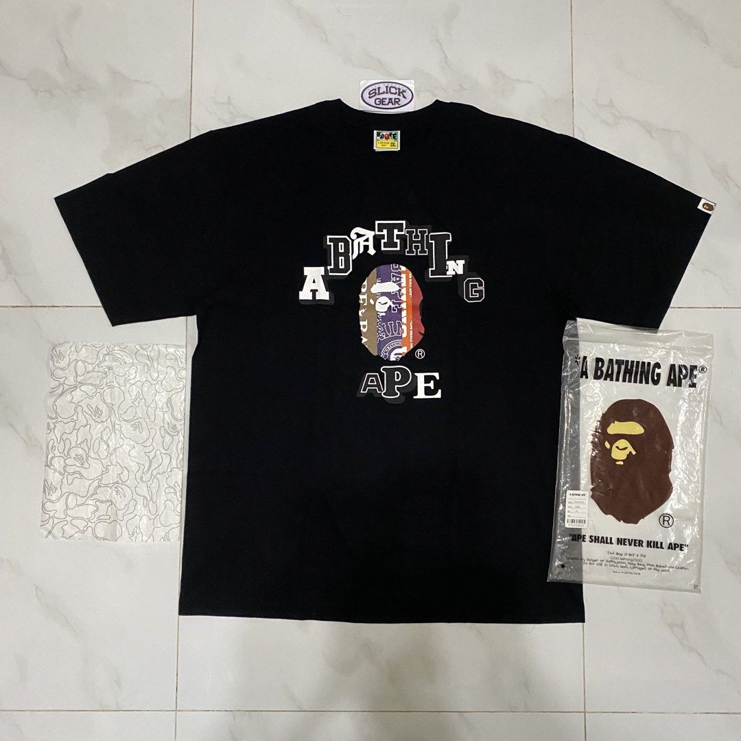 BAPE Fans Scarf College Tee (Category: Tshirts & Polo Shirts ) located in Quezon City. Submitted by slickgearph (Listing ID 1466771191, Image 1). Description: BAPE Fans Scarf College Tee Size 2XL Brand New ₱4,200 IG: slickgearph.