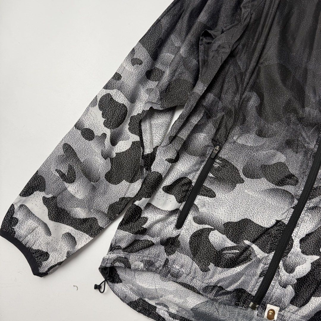 Bape Noise Camou Windbreaker (Category: Coats, Jackets and Outerwear) located in Quezon City. Submitted by beastmnl (Listing ID 1466661849, Image 3). Description: Dimension 20 width 25-28 length .