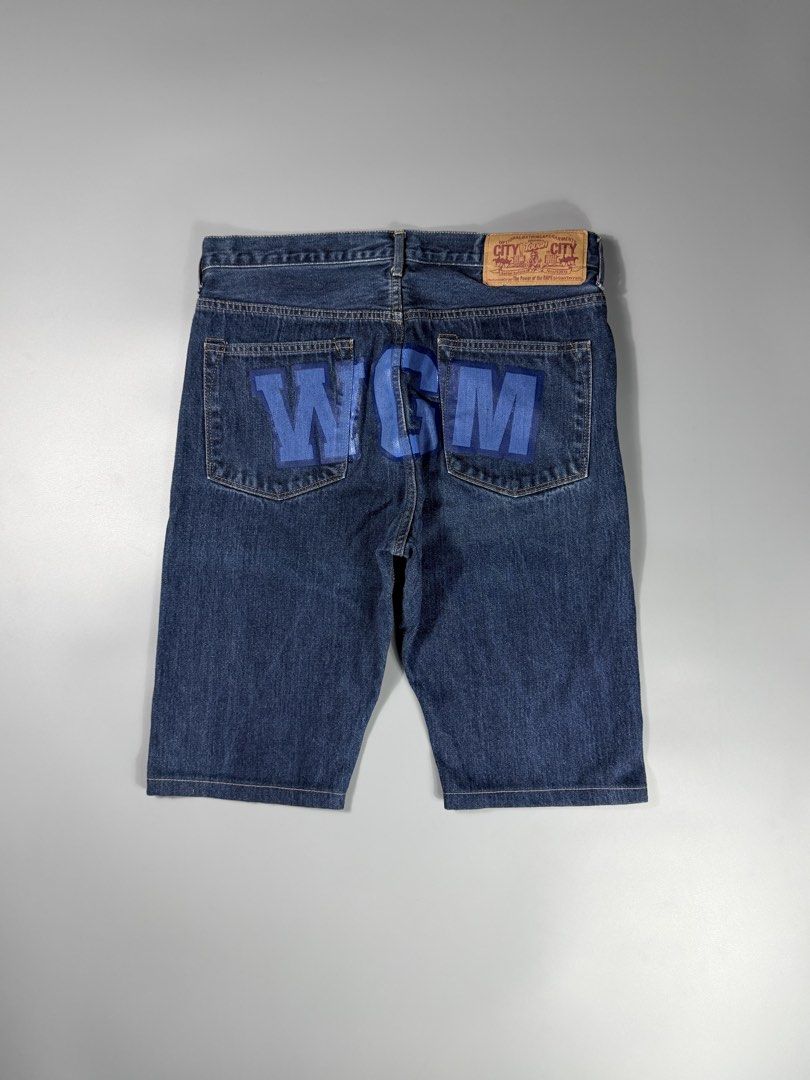Bape Shark WGM Denim Short (Category: Shorts) located in Manila. Submitted by whowearsstreetwear (Listing ID 1466749974, Image 2). Description: Bape Shark WGM Logo Denim Jorts (Authentic) - (measurements in inches) W - 34 L - 24 Condition: Very Good Flaw/s: hairlines + shipping fee Location: Manila (Near UST).