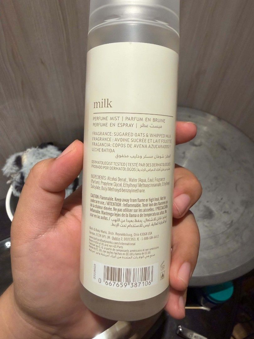Bath & Body Works Milk Perfume Mist 177ml (Category: Fragrance & Deodorants) located in Tacurong. Submitted by puretiger_8bc7cd (Listing ID 1466698192, Image 2). Description: Bath and Body Works milk perfume mist. 177 ml or 6 fl oz. -brand new -100% full -made in USA .