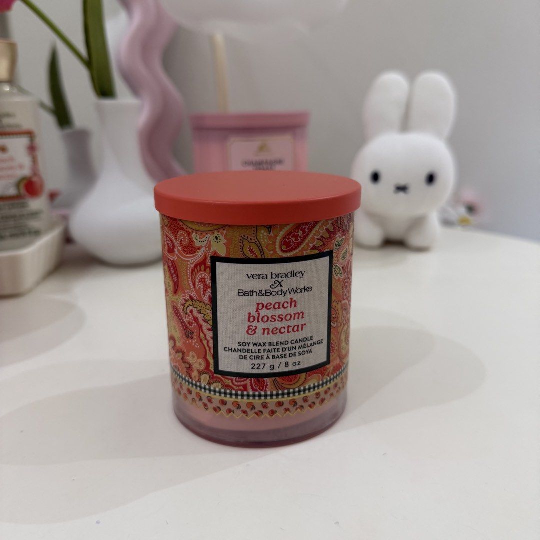 AUTHENTIC Bath & Body Works Single Wick Candle Peach Blossom & Nectar (Category: Home Fragrance) located in San Pedro. Submitted by jellybean.co (Listing ID 1466568568, Image 1). Description: .