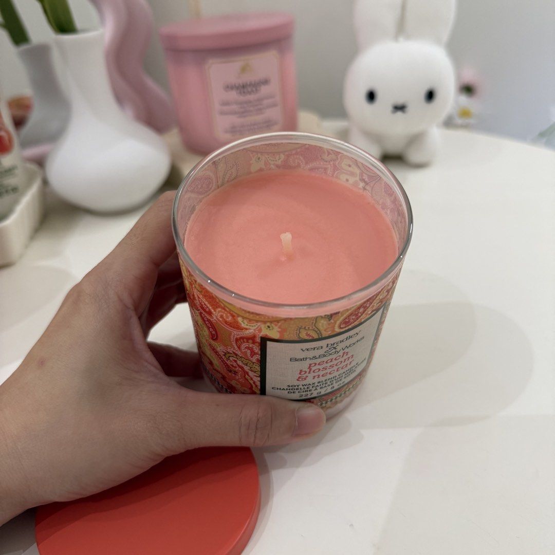 AUTHENTIC Bath & Body Works Single Wick Candle Peach Blossom & Nectar (Category: Home Fragrance) located in San Pedro. Submitted by jellybean.co (Listing ID 1466568568, Image 2). Description: .