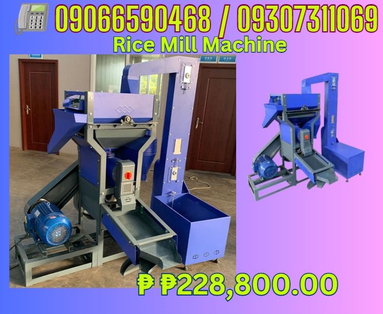 BB-N70 Rice Mill Machine 450kg-600kg (Category: Looking For) located in Pasig City. Submitted by bhabeyf20983 (Listing ID 1466648381, Image 1). Description: Model # : BB-N70 PM+Elevator Capacity :450kg-600kg/h Power Require :7.5W(11hp) Voltage :38 Size Machine 820*830*1570mm Motor Size :550*360*350mm Gross weight :185kg(motor nit include) Spindle Speed L2800rpm/min mesh Size :Rice mill sieve1.3mm,0.7mm ✅ Guaranteed lowest price ✅ Quality products
