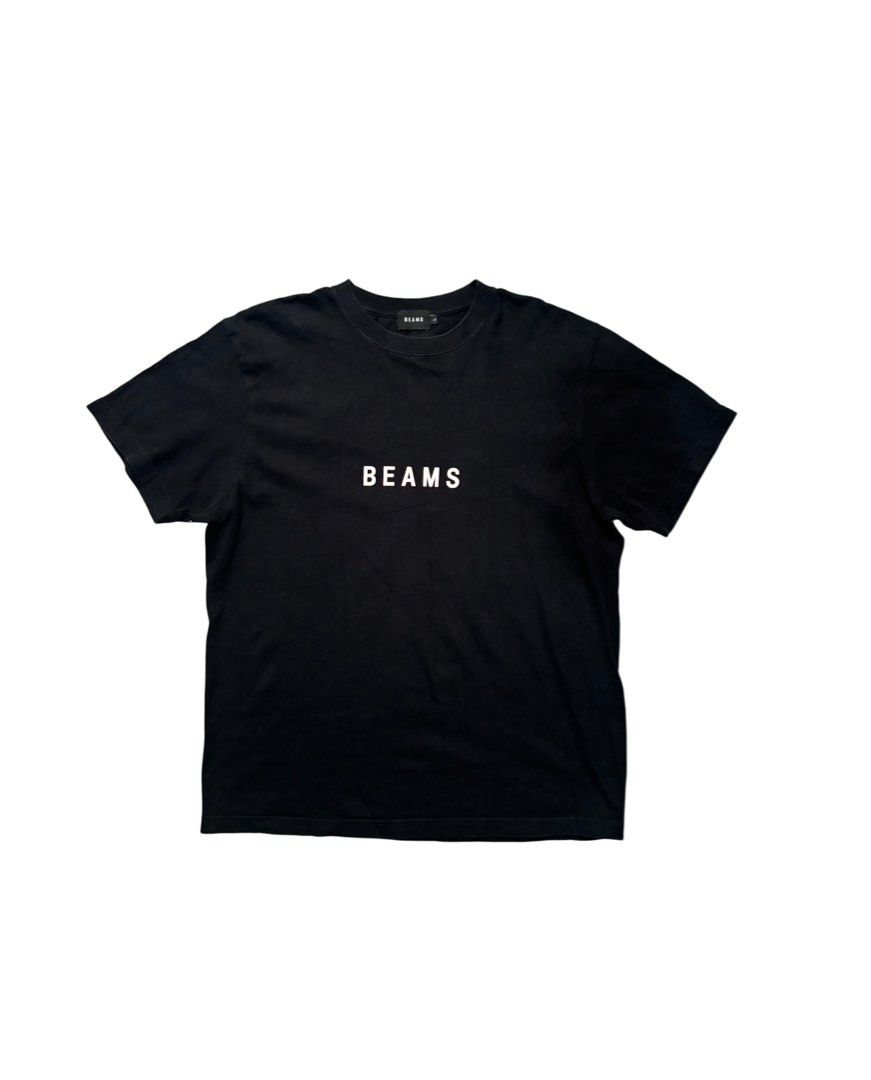 BEAMS Black Logo T-Shirt (Category: Tshirts & Polo Shirts ) located in Taguig. Submitted by j.gloria (Listing ID 1466702845, Image 1). Description: - Brand: BEAMS - Color: Black with white chest logo print - Style: Classic crew neck, standard fit - Vibe: Versatile streetwear, easy to match with daily outfits - Condition: Brand new / Excellent.