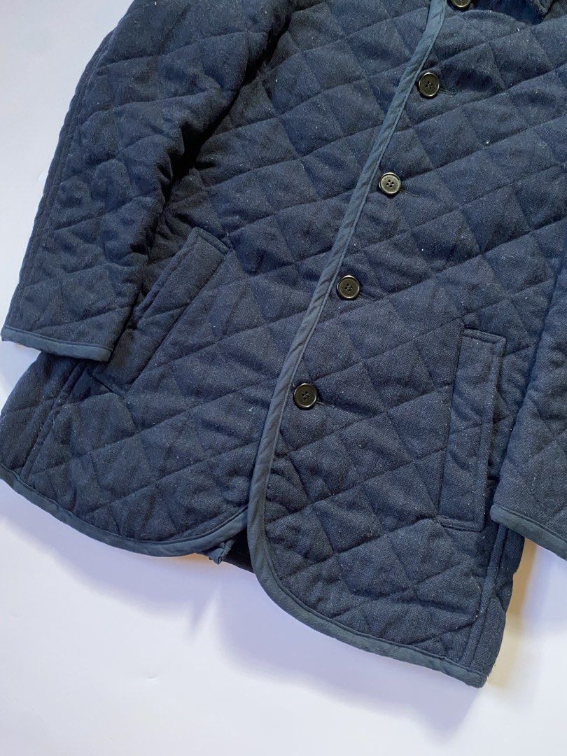 Beams Heart Diamond Quilted Jacket (Category: Coats, Jackets and Outerwear) located in Baguio. Submitted by the_gunstore (Listing ID 1466671473, Image 3). Description: Size tagged: S Issue: None Width:19.5 Length:30 Shoulder:15 Sleeve:22.