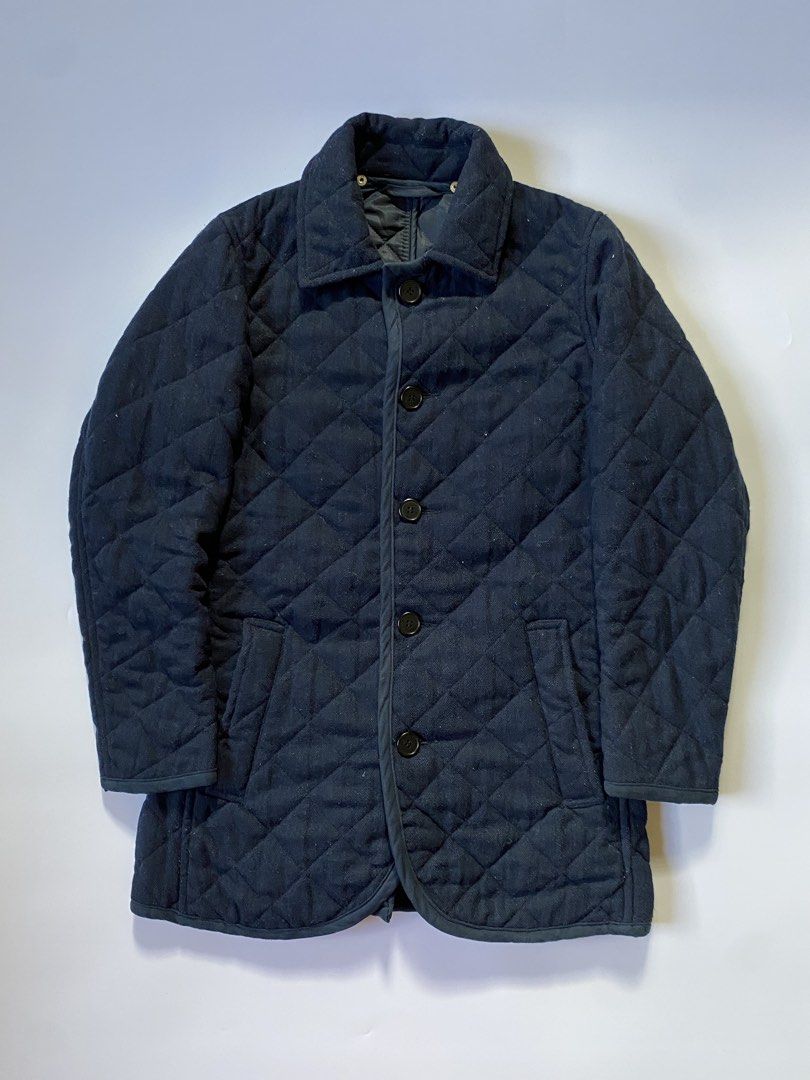 Beams Heart Diamond Quilted Jacket (Category: Coats, Jackets and Outerwear) located in Baguio. Submitted by the_gunstore (Listing ID 1466671473, Image 1). Description: Size tagged: S Issue: None Width:19.5 Length:30 Shoulder:15 Sleeve:22.