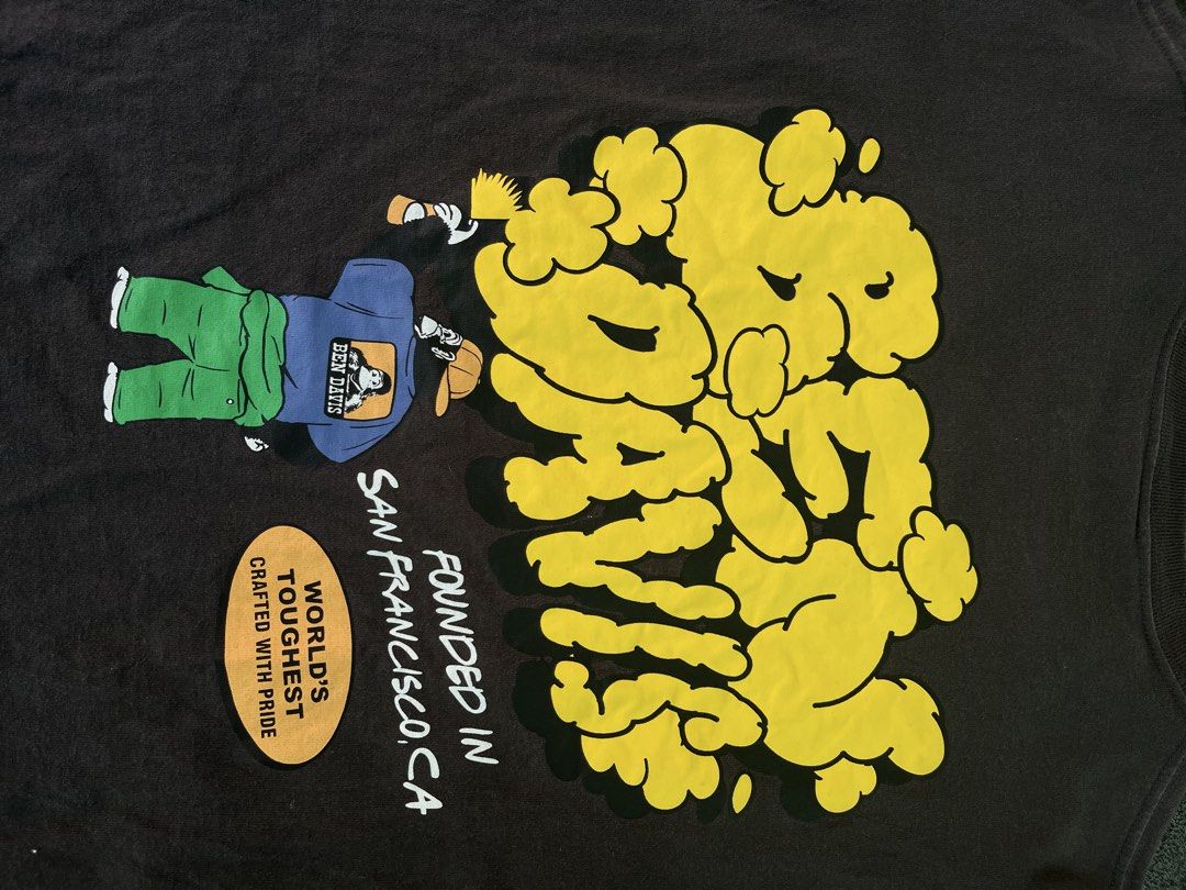 Ben Davis Graphic T-Shirt Dark Grey (Category: Tshirts & Polo Shirts ) located in Tuguegarao City. Submitted by josh_the_thrift (Listing ID 1466573343, Image 3). Description: - Brand: Ben Davis - Color: 9/10 Dark Grey,may vary due to lightning - Size:23x26 Boxy fit -Issue: None - Design: Small front logo, large San Francisco character graphic on the back - Details: Crew neck, short sleeves, woven brand tag on sleeve - Condition: Excellent pre-lov
