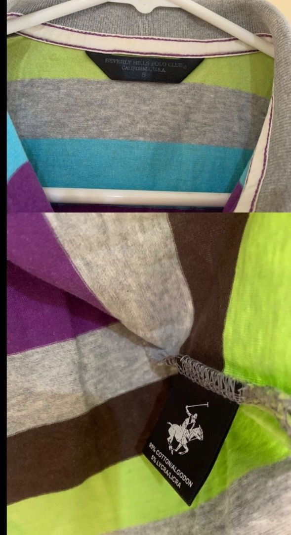 Beverly Hills Poloshirt Womens (Category: Blouses) located in Valenzuela. Submitted by clickandshoppreloved (Listing ID 1466623316, Image 3). Description: Beverly Hills Poloshirt Womens Onhand, Original Small Ontag, (24L x 16W) Color : Striped (Good Condition).
