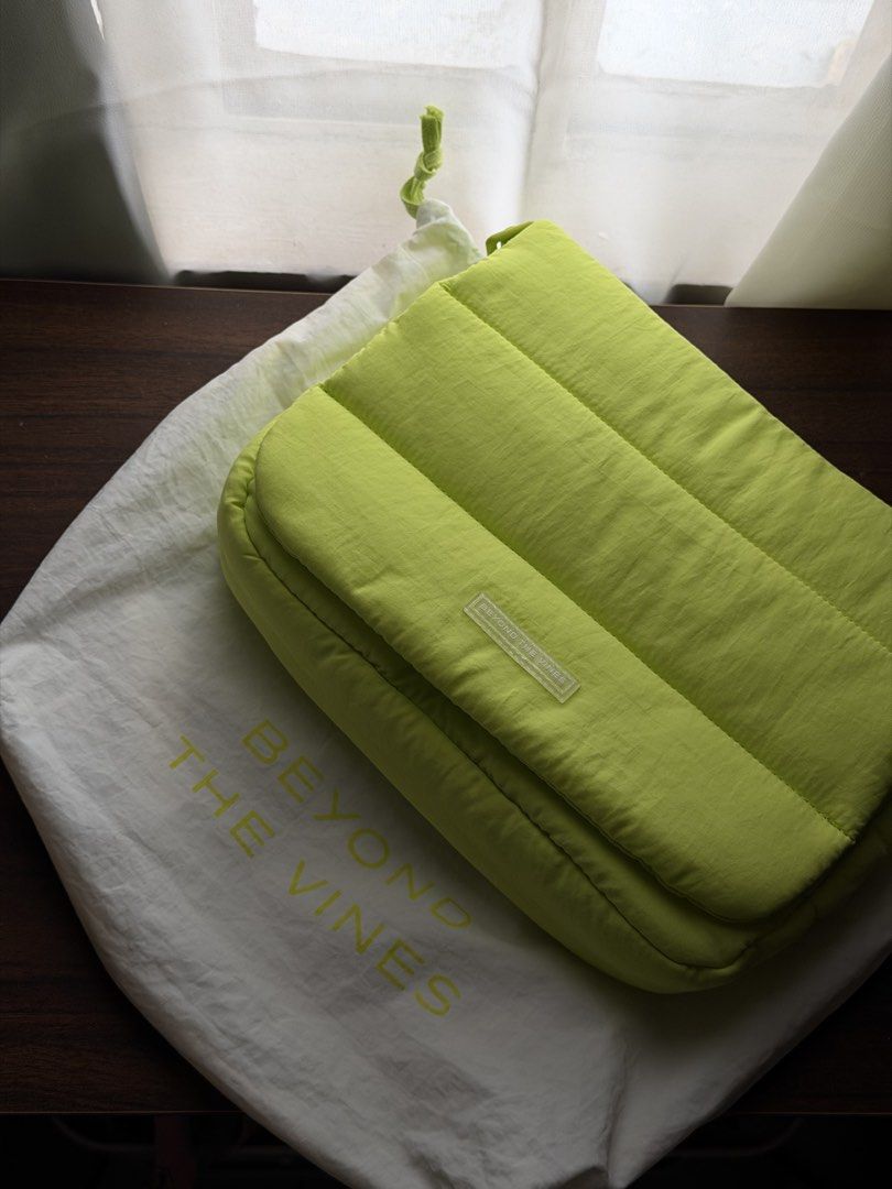 Beyond The Vines Poofy Bag Lime (Category: Cross-body Bags) located in Cabuyao City. Submitted by 4llie (Listing ID 1466575528, Image 1). Description: Beyond the Vines Poofy Bag Lime - Regular size ₱3399 (like new, used once only) MOP: Bank transfer via UnionBank/GCash MOD: J&T or Lalamove (SF shouldered by buyer) Location: Laguna.