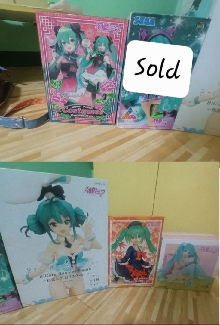 BIB Miku Figure Set (Category: Figurines & Statues) located in Bulacan. Submitted by kagaminefan02 (Listing ID 1466657306, Image 1). Description: FIXED PRICE SF shouldered by buyer RFS: In need of funds and lost interest in Miku MOP: GCASH MOD: J&T, GGX, LLM, Meet Ups aroind Malolos Area.