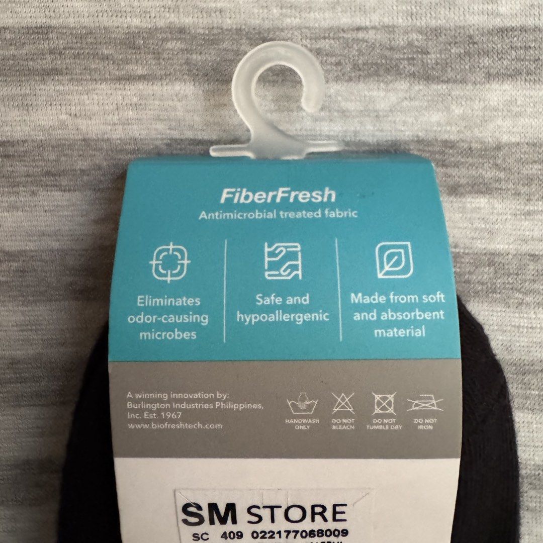 Biofresh Everyday Black Socks (3 pairs) (Category: Socks & Tights) located in Las Pinas. Submitted by mielles (Listing ID 1466629880, Image 3). Description: - Brand: Biofresh Everyday Socks - Color: Classic Black - Condition: Brand new with original store tag attached - FiberFresh antimicrobial treatment eliminates odor-causing microbes - Safe and hypoallergenic material - Soft and highly absorbent for all-day comfort - Care Instructions: Hand wa
