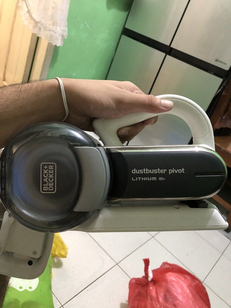 Black & Decker Dustbuster Pivot Lithium 18V Handheld Vacuum (Category: Vacuum Cleaner & Housekeeping) located in Caloocan City. Submitted by castroemman0201 (Listing ID 1466656184, Image 1). Description: - Brand: Black & Decker Dustbuster Pivot - Battery: 18V lithium (holds a proper charge) - Condition: Working well, reliable cordless performance - Includes: Charging dock and power adapter - Ideal for: Quick and easy cleanups around the house or 