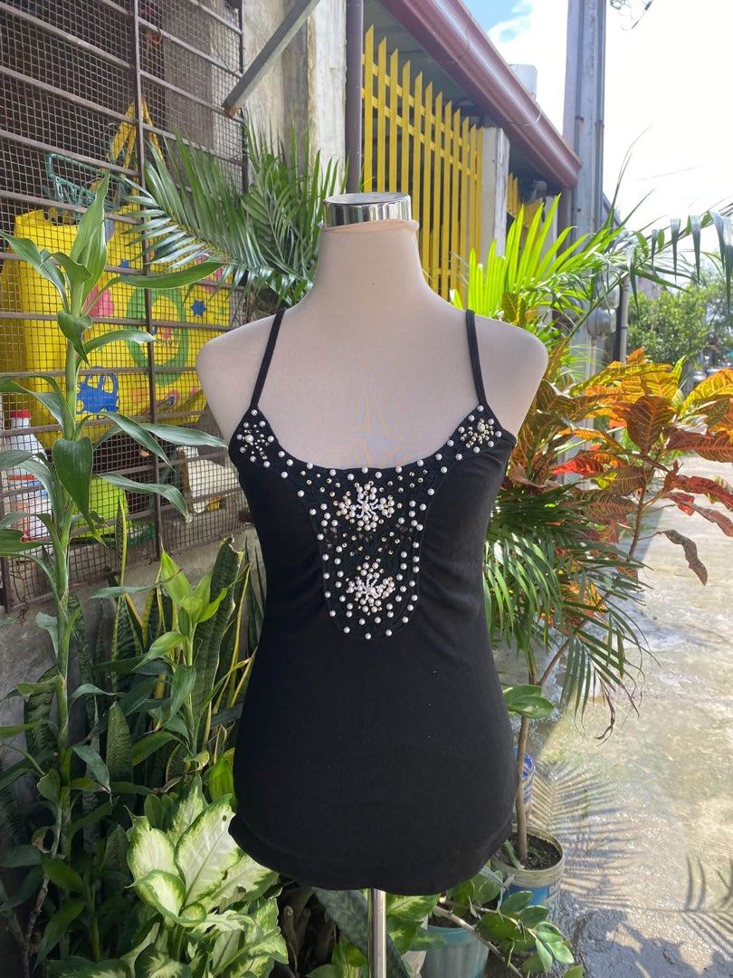 Black Beaded Top (Category: Sleeveless) located in Naic. Submitted by svety4na (Listing ID 1466606811, Image 1). Description: 👚 𝔇𝔦𝔪𝔢𝔫𝔰𝔦𝔬𝔫𝔰 𝔖𝔦𝔷𝔢: Small ⊹ ࣪ ˖ Mine: ₱500 𝔐𝔦𝔫𝔦𝔪𝔲𝔪 𝔰𝔥𝔦𝔭𝔭𝔦𝔫𝔤 𝔣𝔢𝔢 (₱54) 𝔐𝔬𝔡𝔢 𝔬𝔣 𝔭𝔞𝔶𝔪𝔢𝔫𝔱: GCASH ONLY 📍Naic, Cavite.