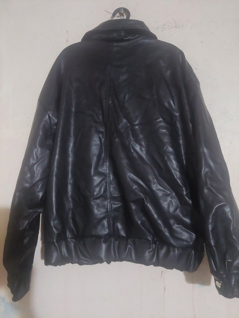 Black Faux Leather Bomber Jacket (Category: Coats, Jackets and Outerwear) located in Taguig. Submitted by yetaw (Listing ID 1466672418, Image 3). Description: Leather Jacket 1,500 nalang po loc: taguig.