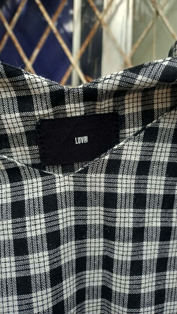Black gingham checkered hem dress (Category: Dresses) located in Davao. Submitted by irisrazona16792 (Listing ID 1466769969, Image 2). Description: Cotton Bust 40 Waist 40 L 43 good as new.