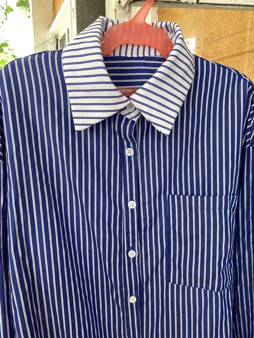 [BN] Oversized Striped Button-Down Shirt (Category: Shirts) located in Cavite. Submitted by helloize (Listing ID 1466052251, Image 1). Description: Oversized fit. XS-M This is brandnew..