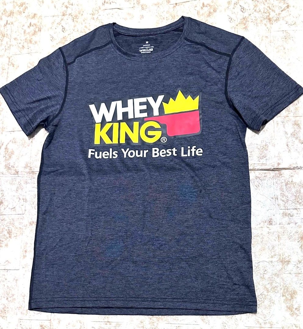 B/N Wheyking Shirt Size: M (Category: Activewear) located in Antipolo. Submitted by saribymonica (Listing ID 1466649580, Image 2). Description: Brandnew: Bought from Whey King Store Whey King Shirt – Size M Nice sporty fabric • Lightweight and comfortable Made in China Please check photos for actual condition and details. Price: Php 150 LP.