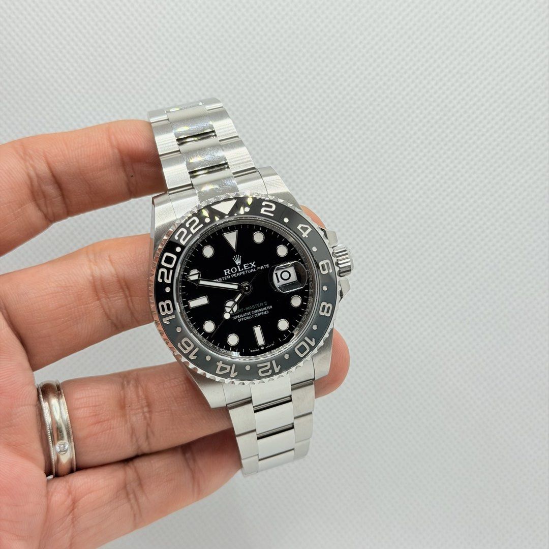 Brand New 10/2026 Rolex 126710GRNR GMT Master II Bruce Wayne Oyster 126710 (Category: Watches) located in Singapore. Submitted by worthytime (Listing ID 1466726099, Image 1). Description: 🫵Join our Tele-gram channel for latest updates: worthytime.biz/tele ➡️Rolex 126710GRNR GMT Master II Bruce Wayne Oyster ➡️October 2026 (5 Years Rolex International Warranty Till 10/2031) ➡️Brand New Unworn Unsized ➡️Partial Factory Stickers Intact ➡️Full Comple