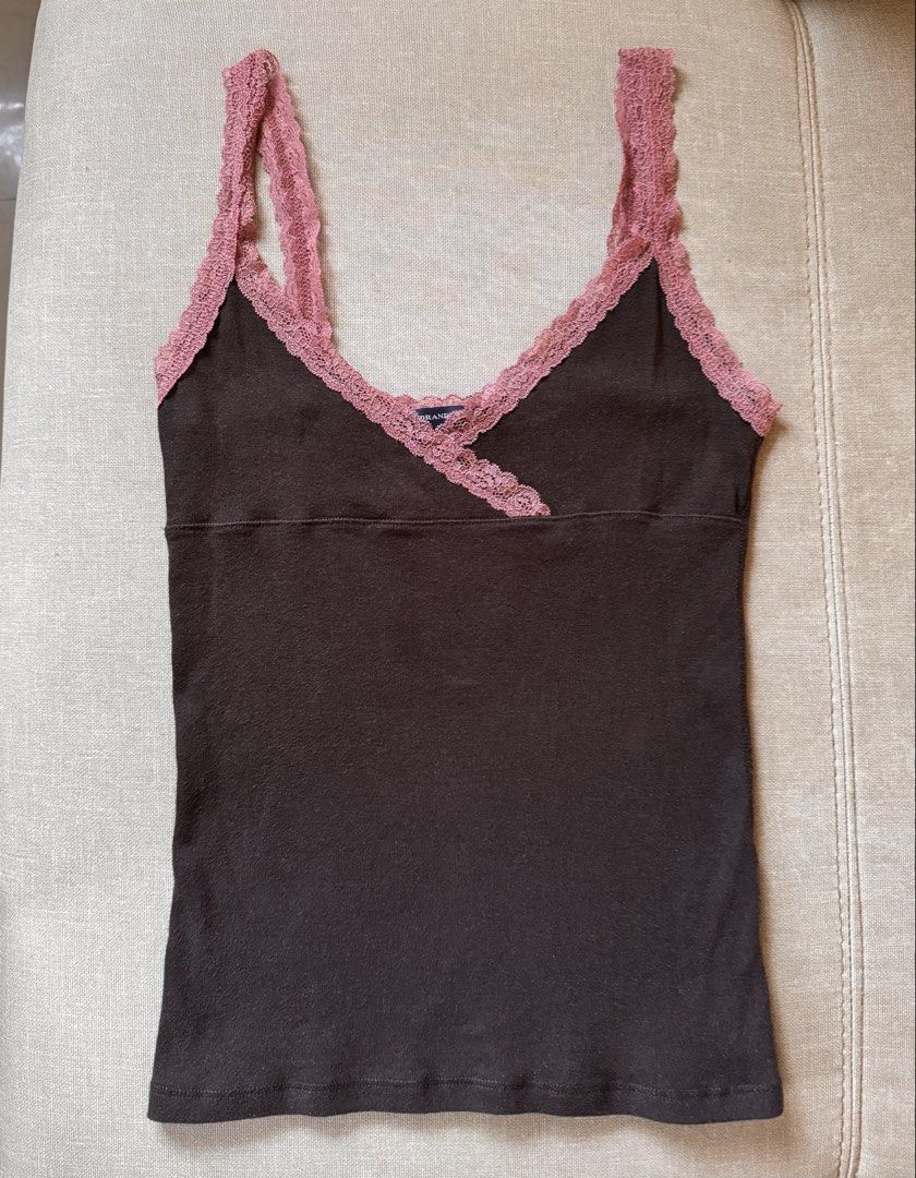 Brandy Melville Lace Tank top (Category: Sleeveless) located in Cabuyao City. Submitted by mcdreamyloveclub (Listing ID 1466575337, Image 1). Description: Worn twice lang :) Fits s-m.