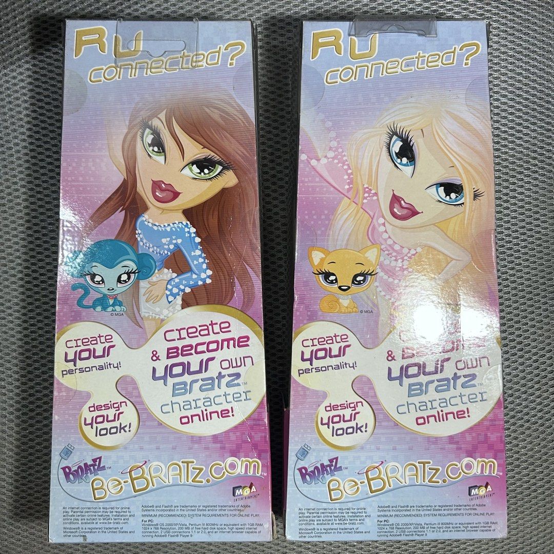 Bratz Be-Bratz Online E-Pet USB Necklace Set (Category: Kids Toys) located in Manila. Submitted by barbeyoncee (Listing ID 1466567675, Image 2). Description: - sold as set (₱300.00 if each) - box is in mid condition - NRFB - as is, wysiwyg mop: gcash mod: jnt/lalamove loc: muntinlupa, metro-manila.