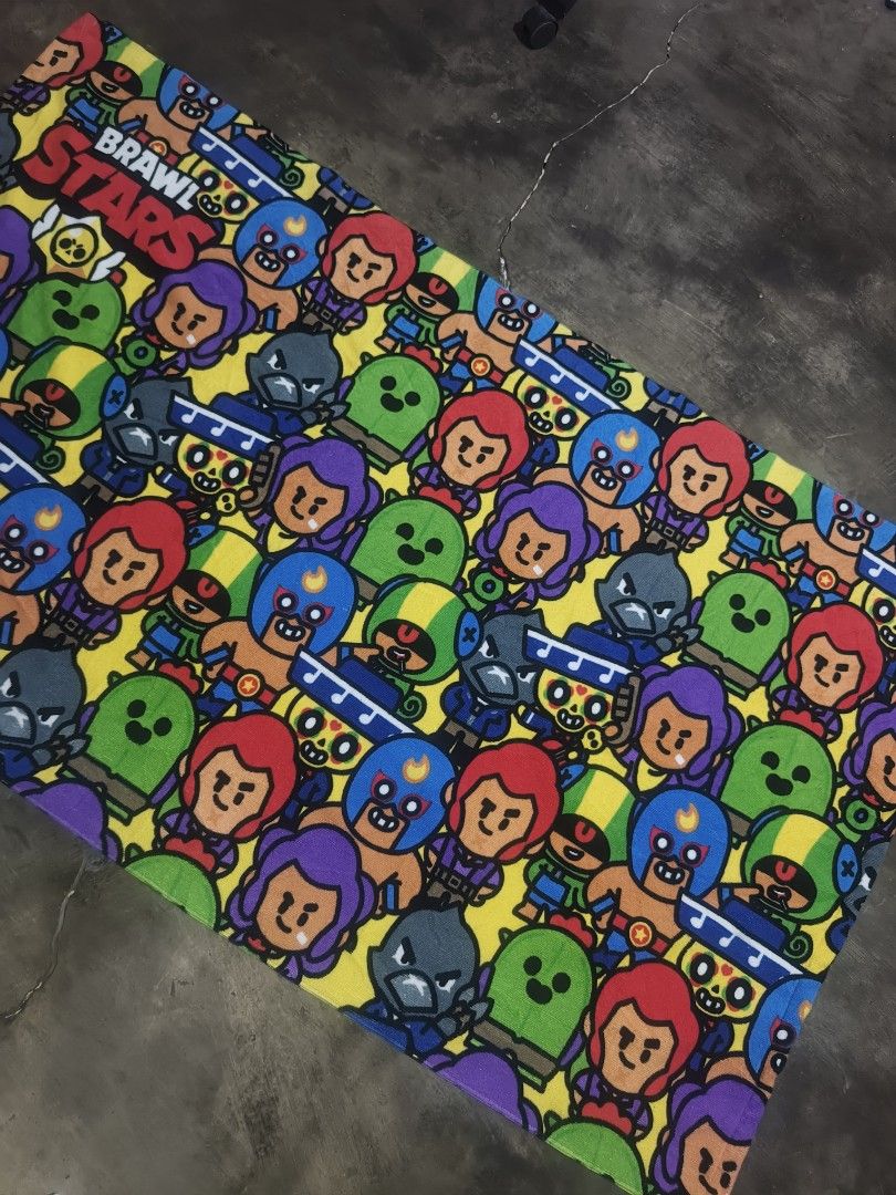 Brawl Stars Character Pattern Beach Towel Supercell (Category: Bedding & Towels) located in Koronadal. Submitted by zxckeeeny_ (Listing ID 1466719947, Image 3). Description: Brawl Stars AOP towel ‎L: 32 ‎W: 56 ‎excellent ‎no issue ‎10/10.